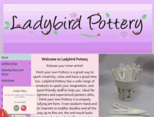 Tablet Screenshot of ladybirdpottery.com